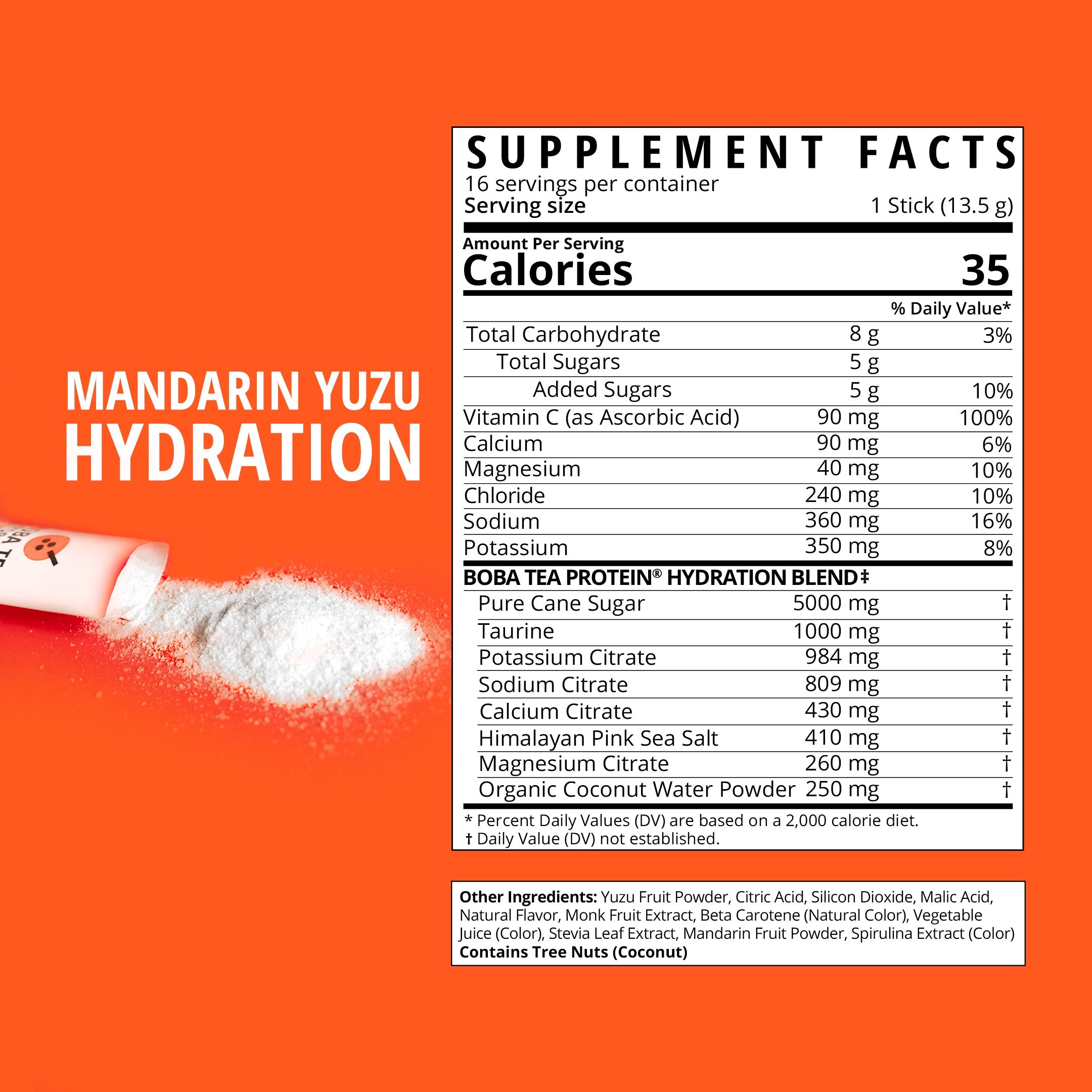 Mandarin Yuzu Hydration-Boba Tea Protein