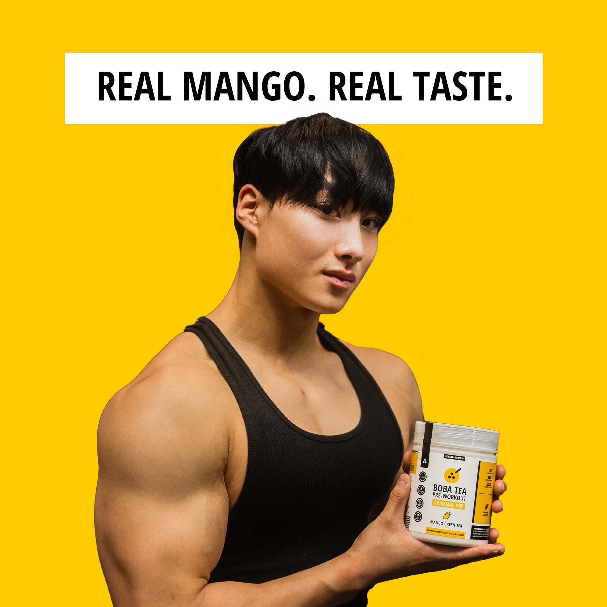 Mango Green Tea Pre-Workout-Boba Tea Protein