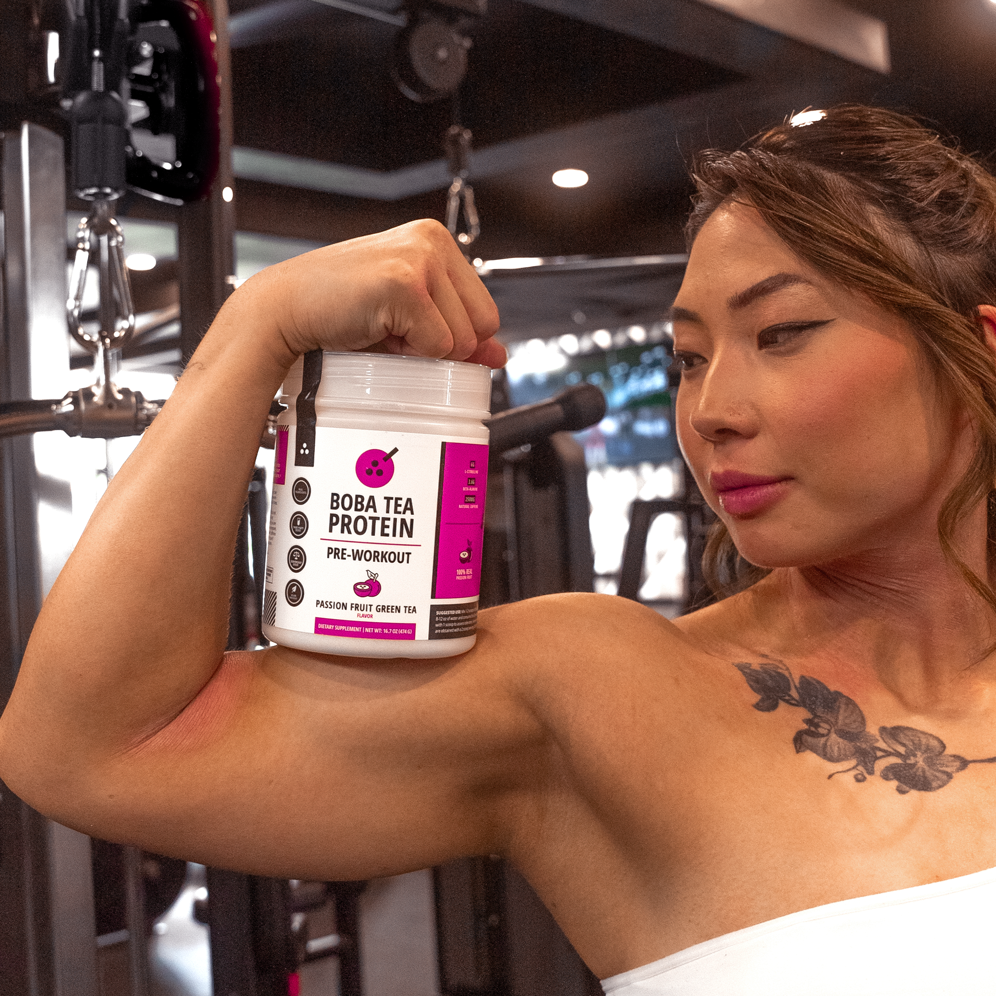 Passion Fruit Green Tea Pre-Workout-Boba Tea Protein