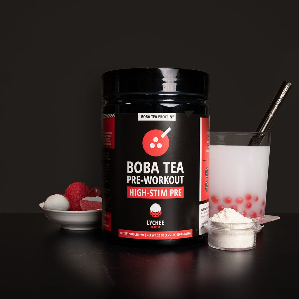 Lychee High Stim Pre-Workout-Boba Tea Protein